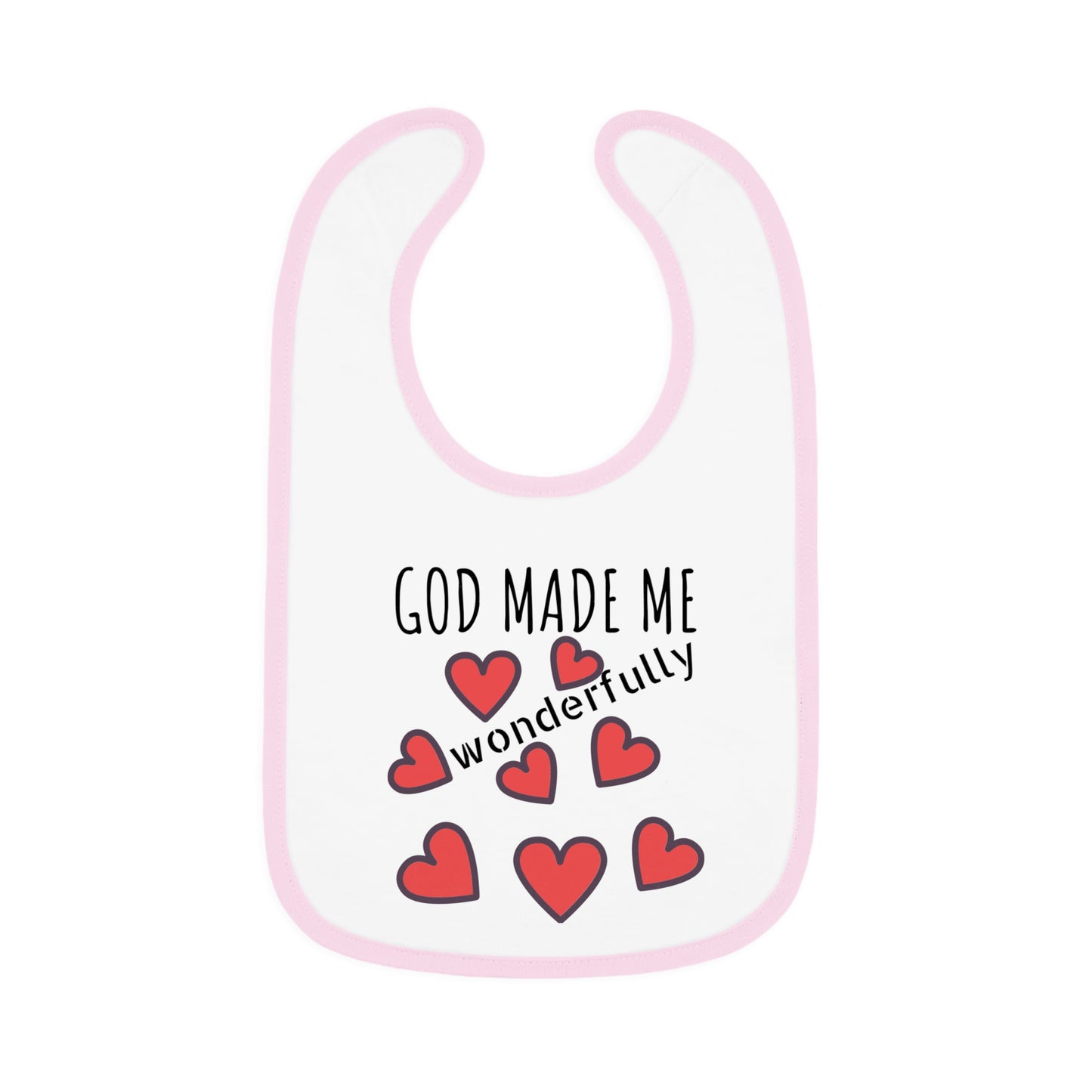 God Made Me Baby Contrast Trim Jersey Bib