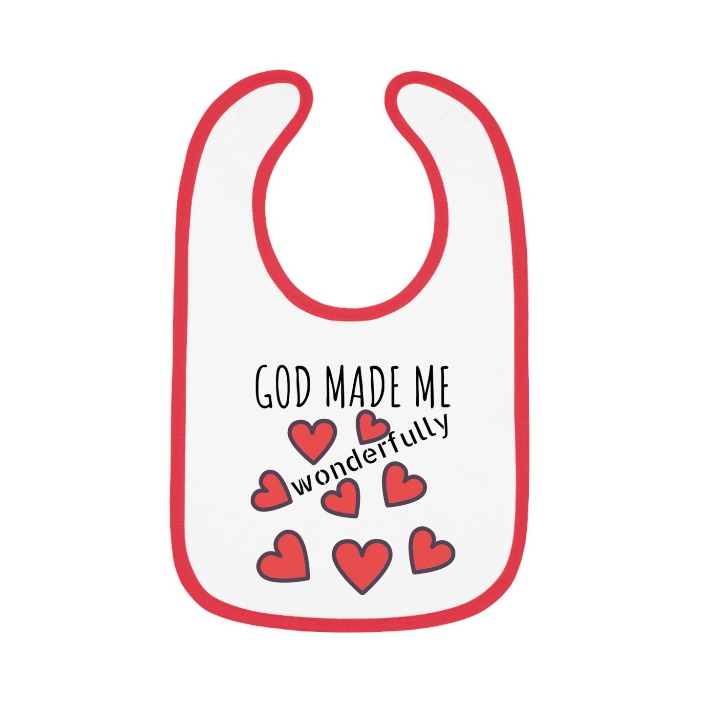 God Made Me Baby Contrast Trim Jersey Bib