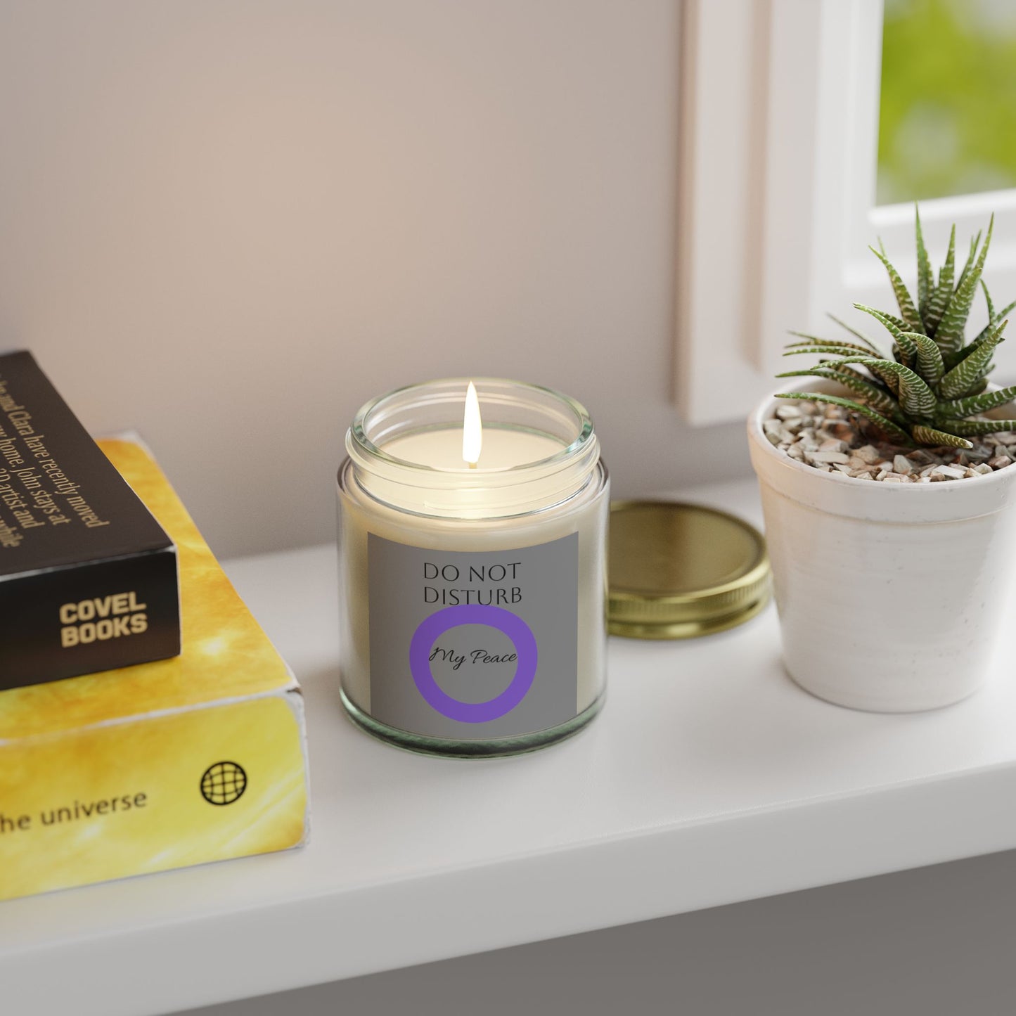 Candle, Coconut Apricot Wax, Do Not Disturb Relaxation Scented Candle