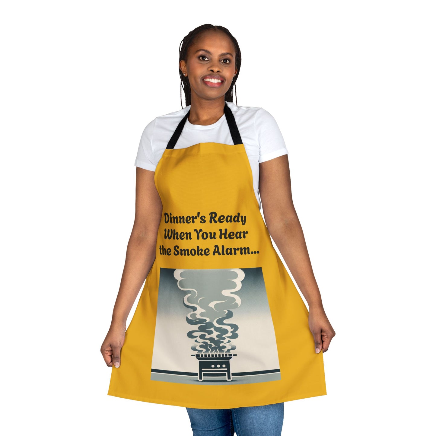 Humorous Cooking Apron - "Dinner's Ready When You Hear the Smoke Alarm" - Perfect Gift for Home Chefs and Grill Lovers