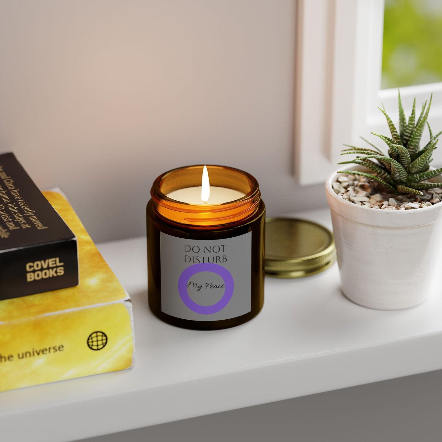 Candle, Coconut Apricot Wax, Do Not Disturb Relaxation Scented Candle