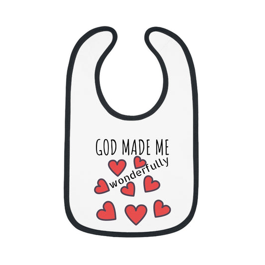 God Made Me Baby Contrast Trim Jersey Bib
