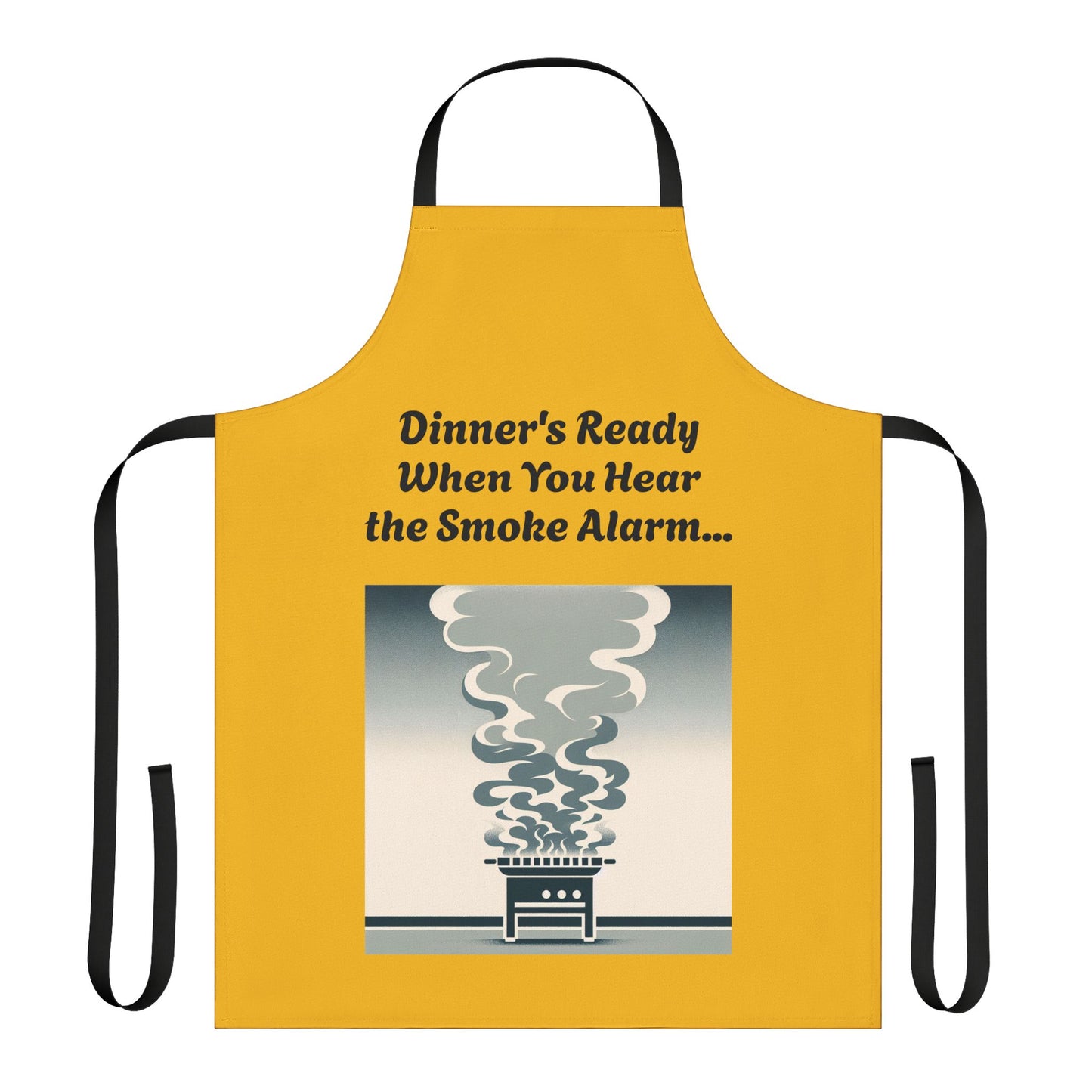 Humorous Cooking Apron - "Dinner's Ready When You Hear the Smoke Alarm" - Perfect Gift for Home Chefs and Grill Lovers